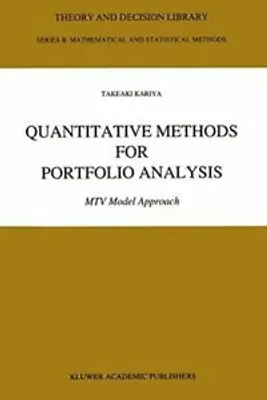 Obrázek produktu pro Quantitative Methods for Portfolio Analysis