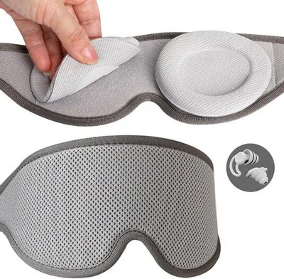 Produktbild von Famanu Schlafmaske mit verstellbarem Schulterriemen - geeignet für Zuhause, Büro und Reisen