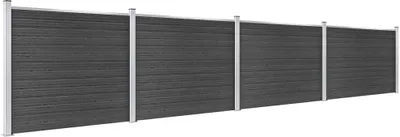 Produktbild von vidaXL Zaunelement Set WPC 699x146 cm Grau