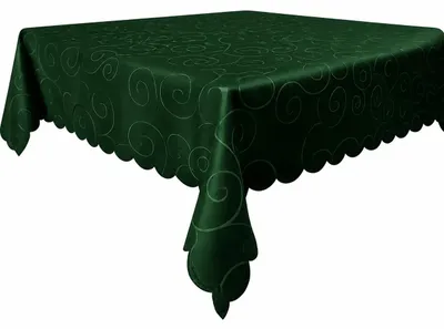 Produktbild von Tischdecke grün dunkel 130x220 cm eckig damast Ornamente bügelfrei fleckenabweisend