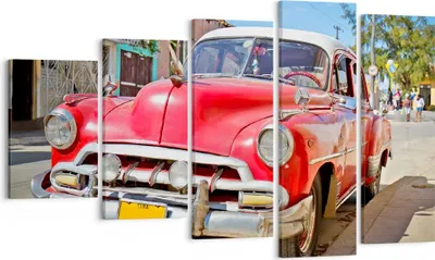 Produktbild von Bild auf Leinwand - Leinwandbild - Chevrolet Auto Havanna - 100x60cm - Wand Bild - Wanddeko - Leinwanddruck - Bilder - Kunstdruck - Wanddekoration - Leinwand bilder - Wandkunst - EG100x60-2411