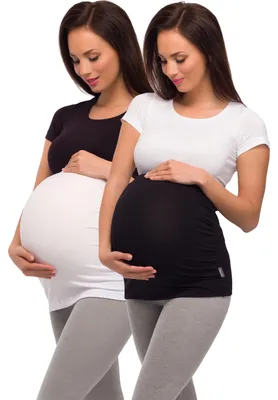 Image de Ceinture de grossesse Be Mammy pour femmes 04, lot de 2 (noir + blanc, taille M)