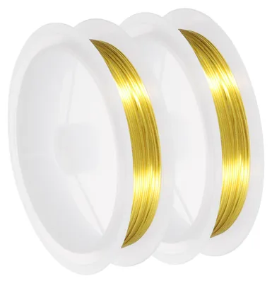 Schmuckdraht 0,4 mm, Gold, 2 Rollen à 10 m