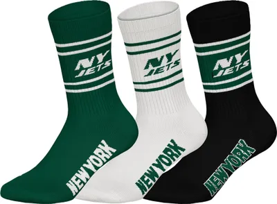 Produktbild von Huddle Uni Freizeitsocken NY Jets Crew 3-Pack GRN/WHT/BLK - Größe 39-42
