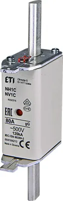 Zdjęcie produktu dla Wkładka bezpiecznikowa NH1C gG 80A/500V