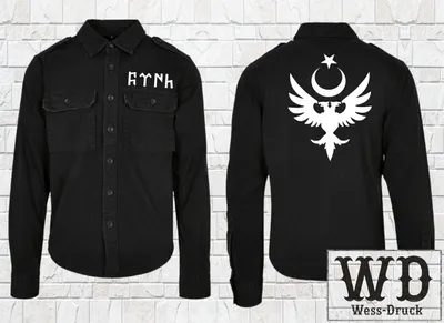 Produktbild von Wessdruck Göktürk Vintage Hemd Schwarz Weiß XXL