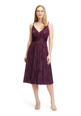 Produktbild von Vera Mont Damen Abendkleid im Glitzer-Look 34, Shiny Aubergine