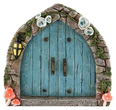 Image de Petite porte décorative pour jardin, sur le thème des fées