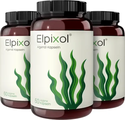 Produktbild von Elpixol® Algenöl 1000mg Kapseln mit EPA+DHA - Omega-3 - vegan