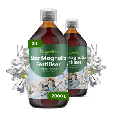 Zdjęcie produktu dla Hviezdna Magnólia Nawóz Płynny 2x1 L – 3-4-3 NPK – Do Hviezdne Magnólie – Podporuje Silne Korzenie i Stabilny Wzrost – Organifer