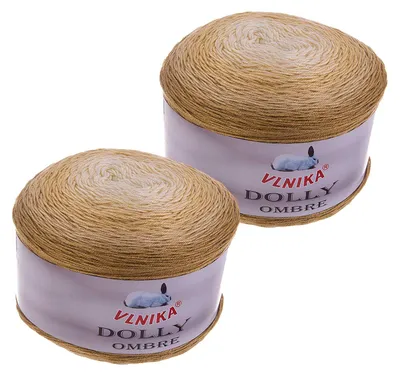 2 x 250g Dolly Ombre Farbverlaufsgarn Bobbel Strickgarn Häkelwolle Acrylgarn Cremetöne