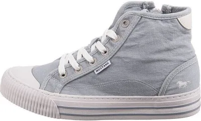 Produktbild von Mustang Damen Schnürboots High Top Sneaker Reißverschluss 1410-504, Größe:37 EU, Farbe:Weiß
