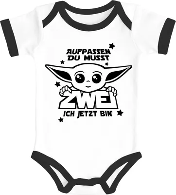 Produktbild von Baby-Body Parodie erster oder zweiter Geburtstag lustiger Spruch kurzarm Body Baumwolle Moonworks® 2 ich jetzt bin weiß-schwarz 12-18 Monate