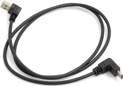 Produktbild von SYSTEM-S USB Typ A 3.0 Kabel Aufwärtswinkel zu USB Typ C 3.1 gewinkelt 97 cm