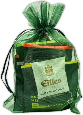 Produktbild von Geschenkset EILLES TEA DIAMONDS im Organzasäckchen mit Butter Cookie