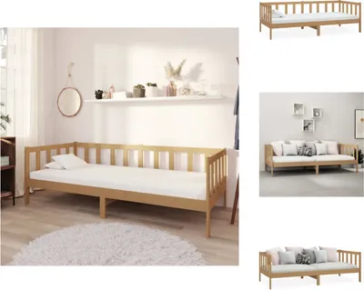 Produktbild von vidaXL Tagesbett Honigbraun Kiefer Massivholz 90x200 cm - Betten & Bettgestelle