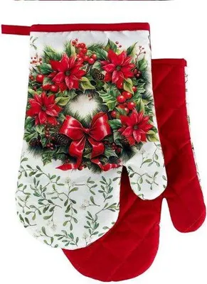 Produktbild von Ofenhandschuhe, Küchenhandschuhe mit Magnet Holiday Weihnachten, Weihnachtsdekoration