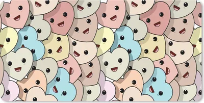 Produktbild von MuchoWow® Mauspad Mousepad Herz - Muster - Baby 60x30 cm - Mousepads - Maus Mat - Pad - Mausunterlage - Nachhaltig