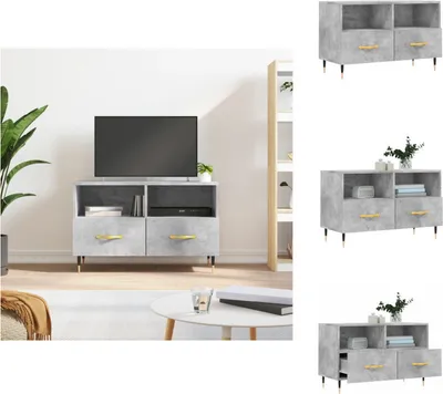 Produktbild von vidaXL TV-Schrank Betongrau 80x36x50 cm Holzwerkstoff -  TV-Möbel
