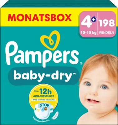 Image de Pampers Windel Baby Dry 40785065 Gr.4+ Maxi Plus 198St.