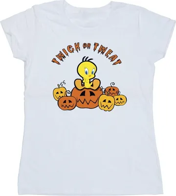 Produktbild von Looney Tunes - "Twick Or Tweat" T-Shirt für Damen BI28862 (XXL) (Weiß)