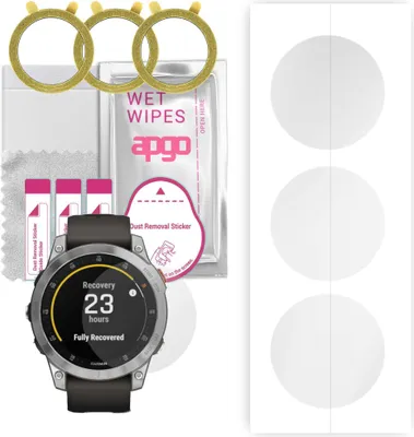 Produktbild von apgo 3 Stück Schutzfolie, klar, kompatibel mit Garmin epix 2 Smartwatch, Hydrogel Displayschutzfolie mit Positionierhilfe, Displayfolie, robust und kratzfest