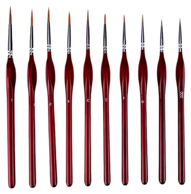 Produktbild von Detailpinsel Set, 10 Stück für Aquarell und Modellbau