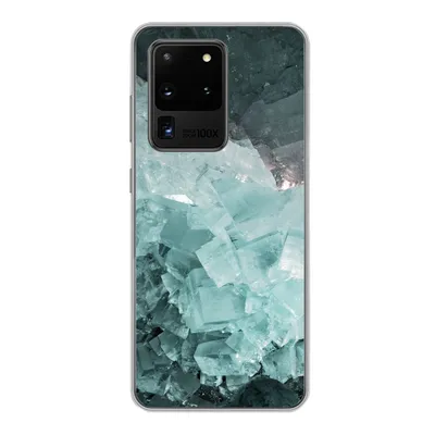 Produktbild von MuchoWow® Handyhülle Schutzhülle Hülle für Samsung Galaxy S20 Ultra Naturstein - Kristalle - Luxus Silikon Softcase Handy Hülle - Karteninhaber