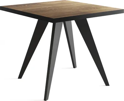 Obrázok produktu pre Štvorcový rozkladací jedálenský stôl Quadro 100-200 cm - Priemyselný jedálenský stôl s čiernymi drevenými nohami pre 4-8 osôb - Kuchynský stôl v štýle loftu - Arvadonna Chestnut