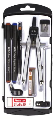 Produktbild von Aristo Schnellverstellzirkel Set 9-teiliges Set