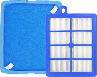 Image de Filtre à air d'entrée et de sortie pour aspirateur Philips FC8760, bleu