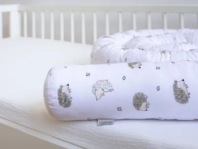 Produktbild von 400 cm Nestchenschlange IGEL Braun Baumwolle Multifunktion PREMIUM Bettschlange Zierkissen Bettrolle Dekokissen Zugluftstopper Top GESCHENK