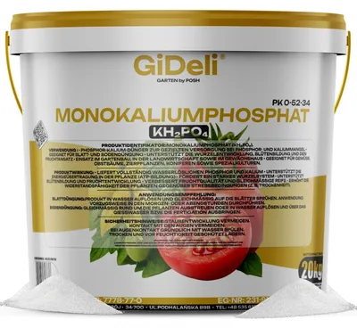 Productafbeelding van Monokaliumfosfaat 20 kg. MKP. Fosfor. Kalium. P-K meststof. Bloeibooster. Bloei. GiDeli
