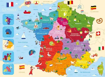 Produktbild von Nathan Puzzle Frankreich Karte - Lernpuzzle 250 Teile für Kinder