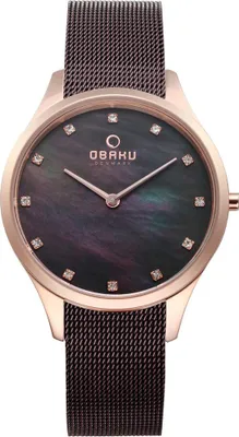 Image de Montre femme Obaku Denmark V217LXVNMN CYRKONIE marron