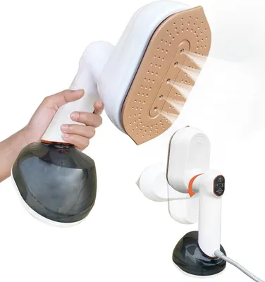 Produktbild von 2-in-1 Handdampfbügeleisen 1200W, Tragbarer Reise-Steamer für Kleidung, 7,8OZ Wassertank, Faltenentferner, 25S Schnellaufheizung, Kompakt