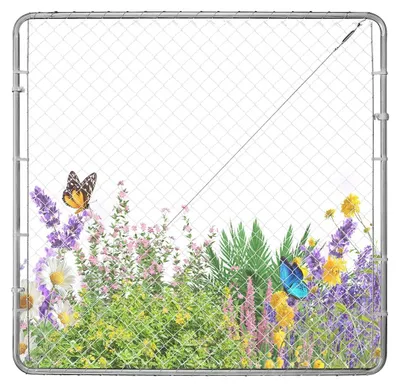 Immagine prodotto di Cancello da giardino VEVOR, 183 x 178 cm, elemento di recinzione in rete metallica regolabile, adatto per aperture di 36 x 50 cm per recinzioni da giardino, cancello per recinzioni agricole