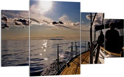 Produktbild von Bild auf Leinwand - Leinwandbild - Kroatien Yacht Segeln Segelboot - 160x90cm - Wand Bild - Wanddeko - Leinwanddruck - Bilder - Kunstdruck - Leinwand bilder - Wandkunst - DL160x90-0426