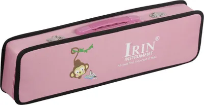 Productafbeelding van IRIN 32 sleutelorganizer, tas, draagbare hoes, waterdicht, met schouderriem, roze, met subtiel aapmotief