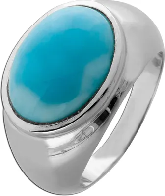 Produktbild von Larimar Ring Silber 925 blauer Natur Larimar Edelstein 10ct 18