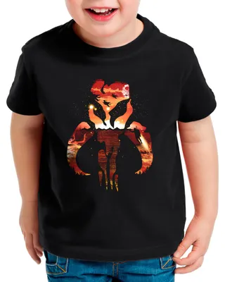 Produktbild von A.N.T. Fett Crest Kinder T-Shirt yoda mando kopfgeldjäger