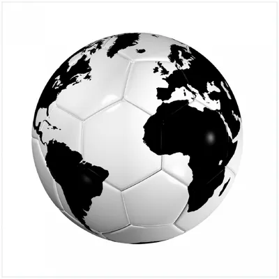 Produktbild von Wallario Premium Glasbild, freischwebende Optik, kräftige Farben, Größe 30 x 30 cm Motiv Planet Fußball