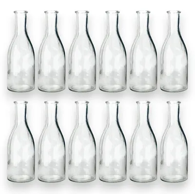 Produktbild von Glasflasche "Bottle groß" 6,5 x 18,5cm – Dekovase Klar 12 Stück