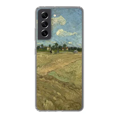Produktbild von MuchoWow® Handyhülle Schutzhülle Hülle für Samsung Galaxy S21 FE Gepflügte Felder - Vincent van Gogh Silikon Softcase Handy Hülle - Mobiltelefonhülle