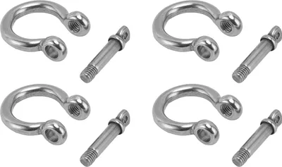 Obrázek produktu pro 4Pcs 304 Nerezová ocel Shackle Screw Pin D Ring Bow Shape Anchor Load Clamp ReplacementM8