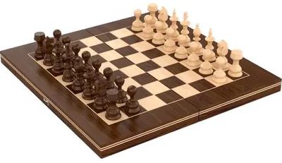 Produktbild von 2-in-1-Spiel: Schach und Backgammon – Handgefertigt aus Massivholz, 26 cm