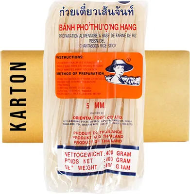 Produktbild von 34x400g Farmer 5mm Reisbandnudeln Pad Thai Nudeln Banh Pho