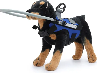 Produktbild von Stoßstangenring für Hunde Hindernis schutzabdeckung für blinde Haustiere Verstellbares Hundegeschirr,Farbe: Blau, Größe: S