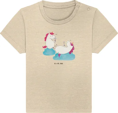 Produktbild von Mr. & Mrs. Panda Babyshirt Einhorn Sekt 24. - 36. Monat - Natural Raw - Geschenk, Mädelsabend, Spaß,  T-Shirt, Baby, Unicorn, Kleinkind, Einhörner, BFF, Kinder, Beste
