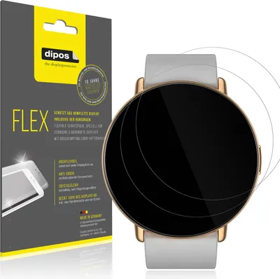 Produktbild von 2x Schutzfolie für Zepp E Smartwatch Folie, 100% Displayabdeckung, dipos Flex